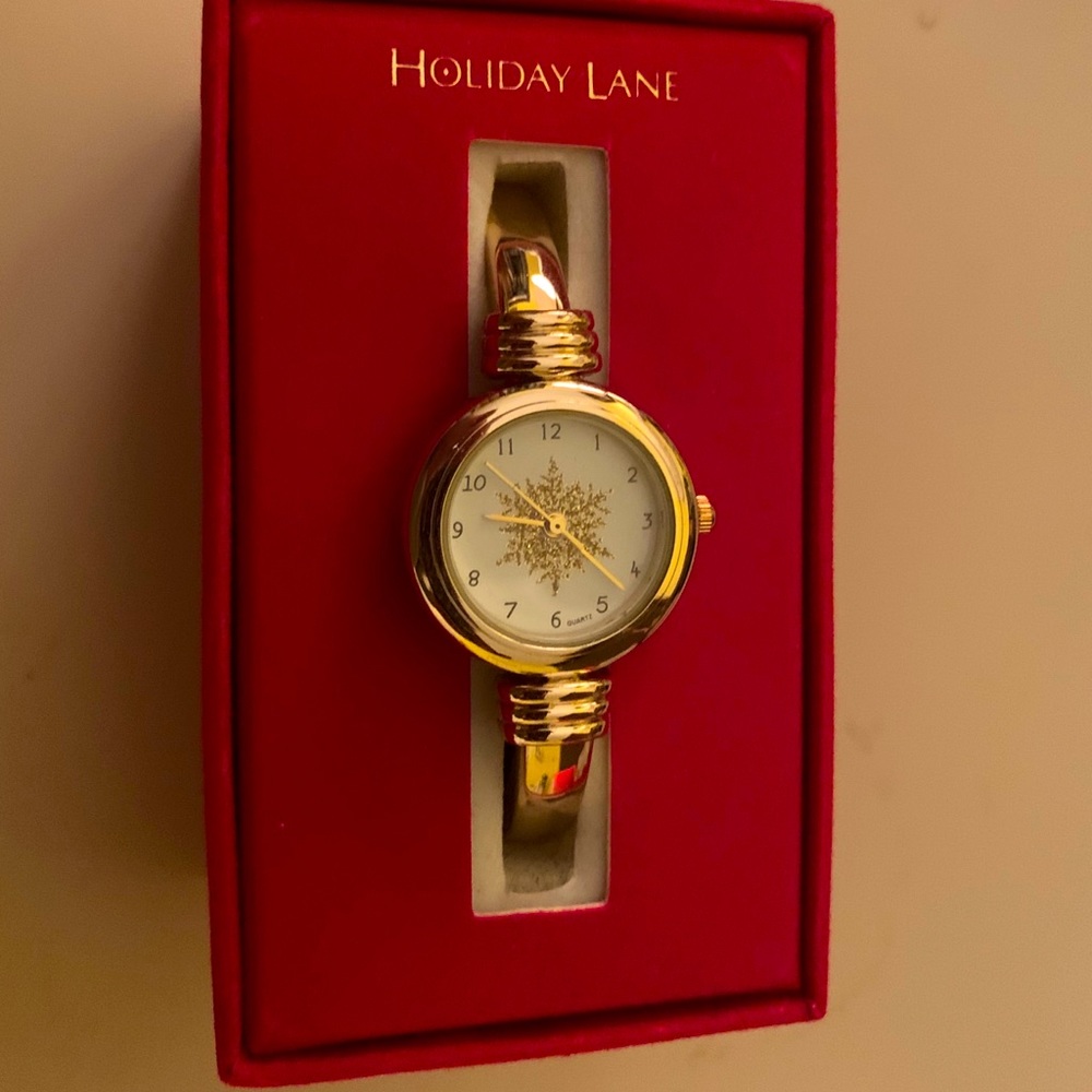 Gold holiday watch